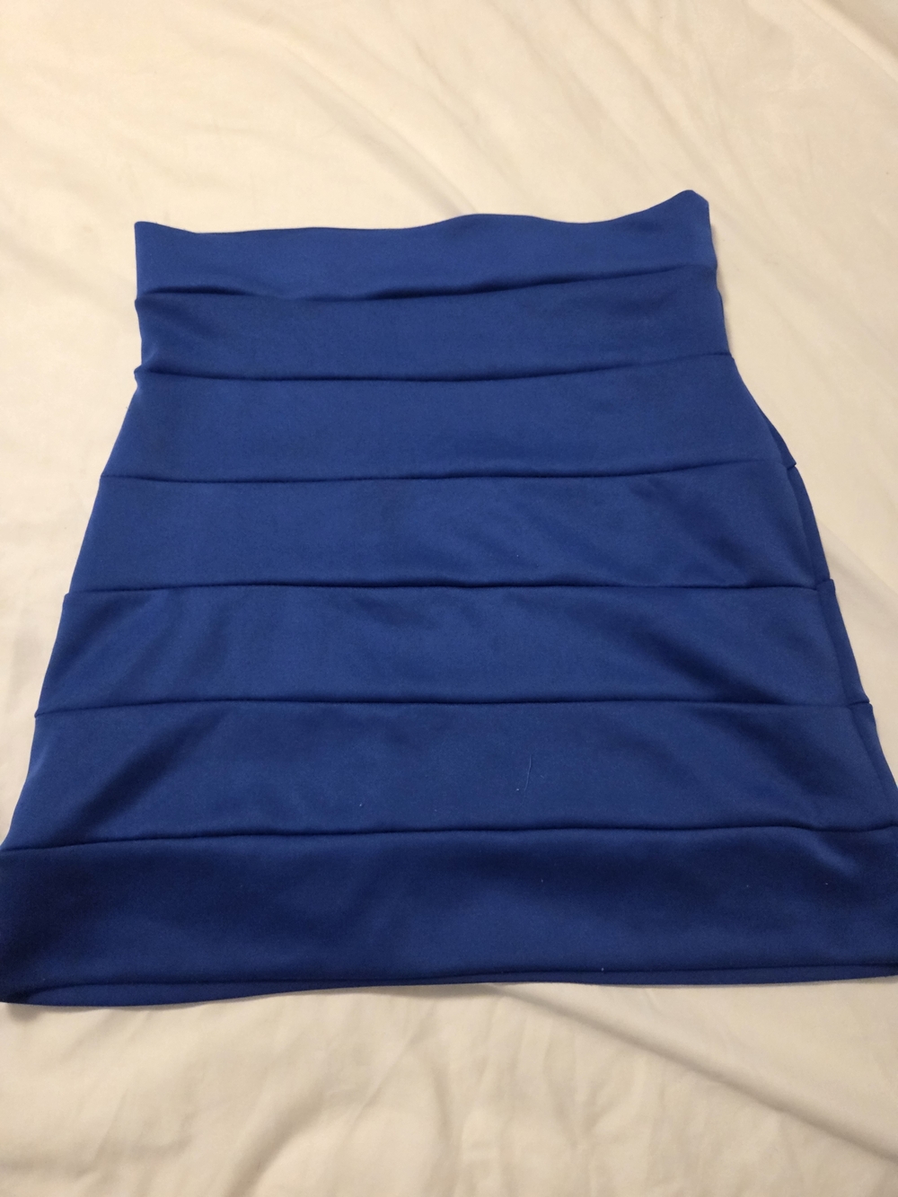 Chocolate Royal Blue Bandage Mini Skirt